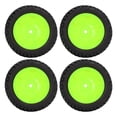 thumbnail image 3 of RC Rubber Tires, Exquisite Craftsmanship 4PCS 1/10 RC Wheels  For 1/10 Flat Sports Car Green, 3 of 8