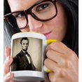 thumbnail image 2 of 3drose, Abraham Lincoln Stereoview Card Sepia, 11oz Two-tone Yellow Mug, 2 of 6
