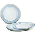 thumbnail image 3 of " OCCASIONS " 50 Plates Pack (25 Guests)-Heavyweight Wedding Party Disposable Plastic Plate Set -(25x10.5'' Dinner + 25x8'' Salad/dessert (Imperial Blue & Gold), 3 of 10