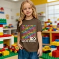 thumbnail image 6 of CAIXIA 100 Days of School Shirt for Toddler Boys Girls Kindergarten School Celebration Student T-Shirt,Brown, 6 of 7