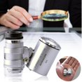 thumbnail image 5 of Mini microscopio de metal 60x Lupa de mano con luz LED UV para joyas Diamantes, piedras, monedas, sellos TUNC Sencillez, 5 of 5
