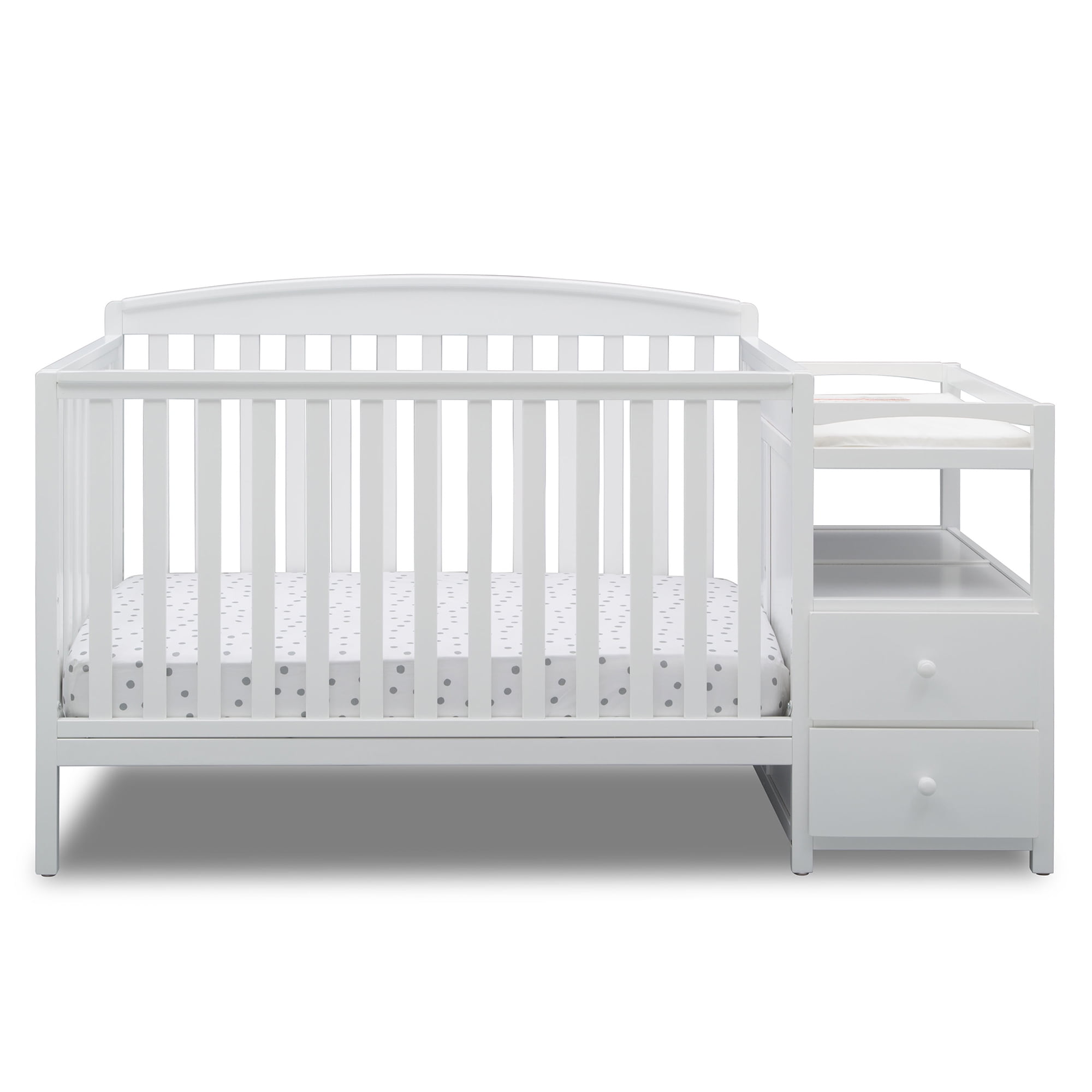 morgen haspel bedriegen Delta Children Royal 4-in-1 Baby Crib & Changer, White - Walmart.com
