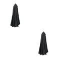 thumbnail image 1 of Billuyoard Cubierta de toldo de sombrilla de tela Cubiertas de sombrilla de jardín 2 metros 6 Rib Negro 2Conjunto, 1 of 1
