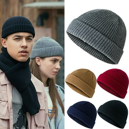 SUNSIOM Warm Winter Knit Cuff Beanie Cap Fisherman Watch Cap Daily Ski Hat Skully