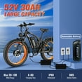 thumbnail image 3 of TUTTIO Adria26 Electric Mountain Bike for Adults Teen, 5000W Men Off-Road Ebike, 26" Fat Tire Full Suspension Electric Bicycles, 7 Speed, 52V 30Ah Battery, Max 46Mph UL2849, 3 of 8