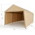 thumbnail image 4 of Abba Patio 10X20 ft Outdoor Canopy Carport Portable Car Tent Garage Shelter, Beige, 4 of 6