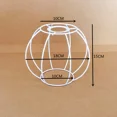 thumbnail image 3 of Pantalla de lámpara transfronteriza DIY, marco de hierro hecho a mano, cuerda artística, soporte de lámpara, cuadrado redondo, accesorios de marco de hierro de cinco dorados, 3 of 5