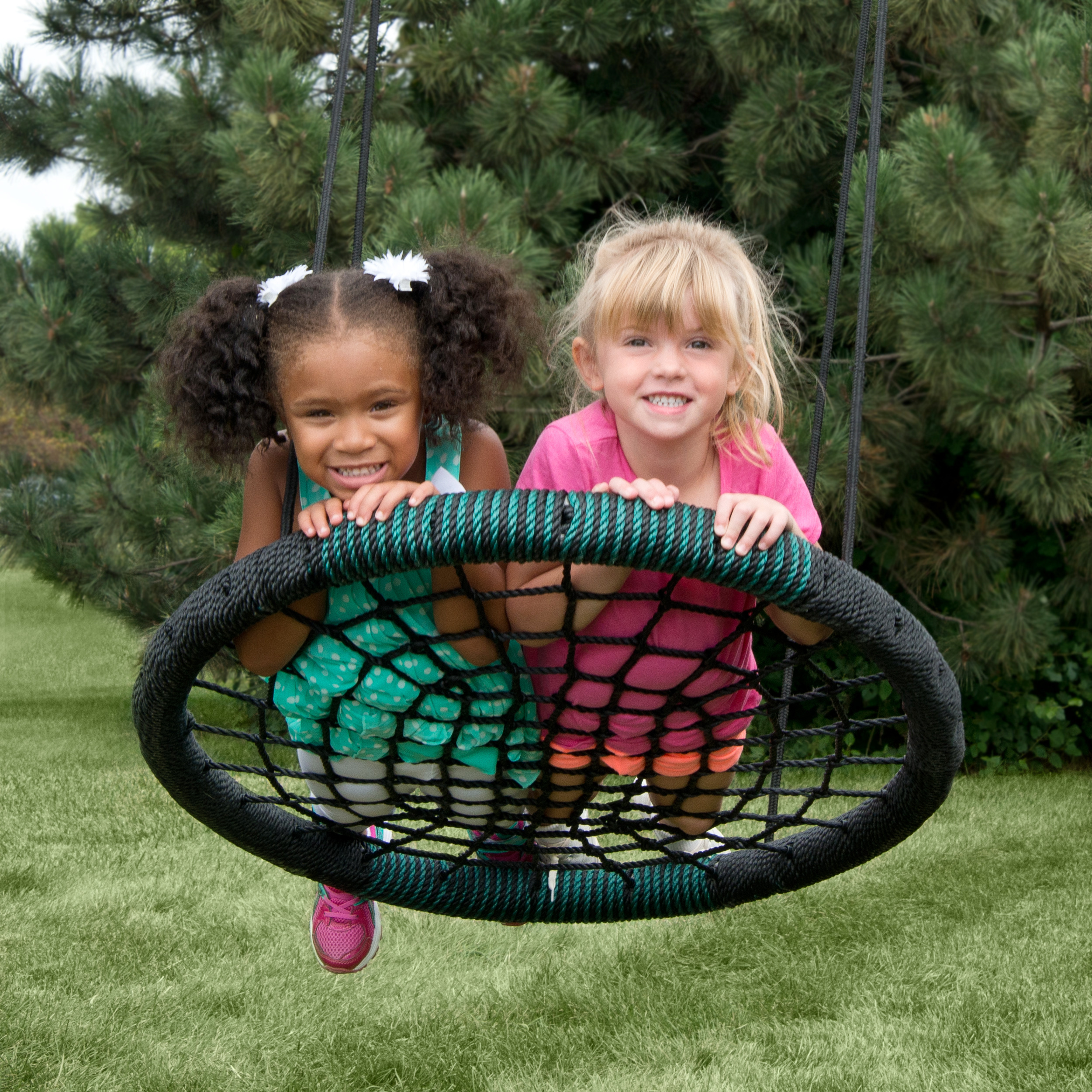 Swing-N-Slide Monster Web Swing with Green and Black Nylon Ropes - image 4 of 6