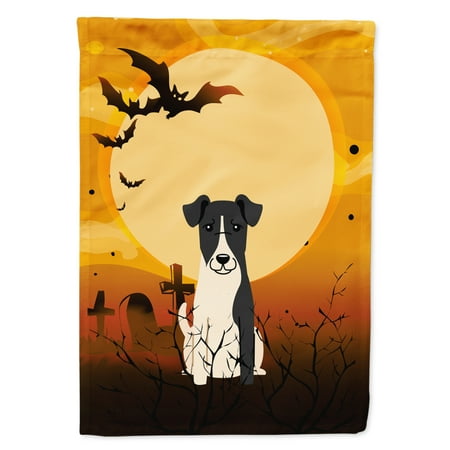 Carolines Treasures BB4364GF Halloween Smooth Fox Terrier Flag Garden Size   Small  multicolor