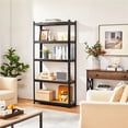 thumbnail image 2 of Topeakmart 5-Tier Steel Storage Rack with Adjustable Design, Black, 2 of 7