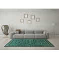 thumbnail image 3 of Ahgly Company Indoor Rectangle Persian Turquoise Blue Traditional Area Rugs, 8' x 10', 3 of 4
