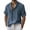 Navy, variant on Men's Short Sleeve Linen Shirts Casual V Neck Henley Tops Summer Beach Vacation Shirts,S,Army Green