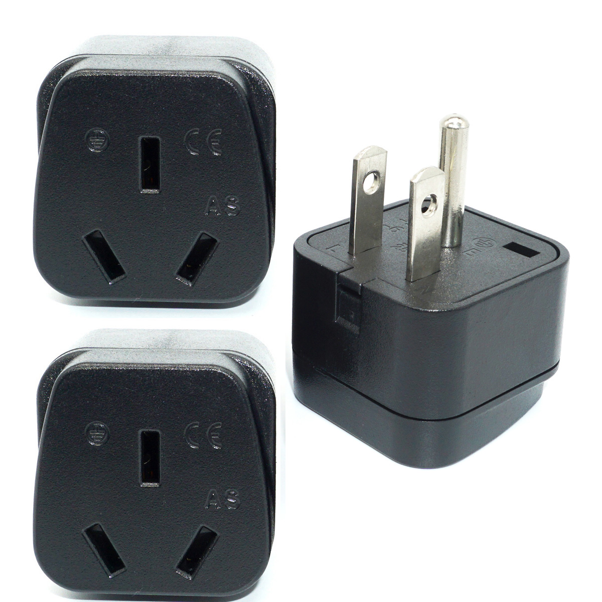 Australian/New Zealand to US/Canada/Japan Plug Adaptor, 3pin AUS/China