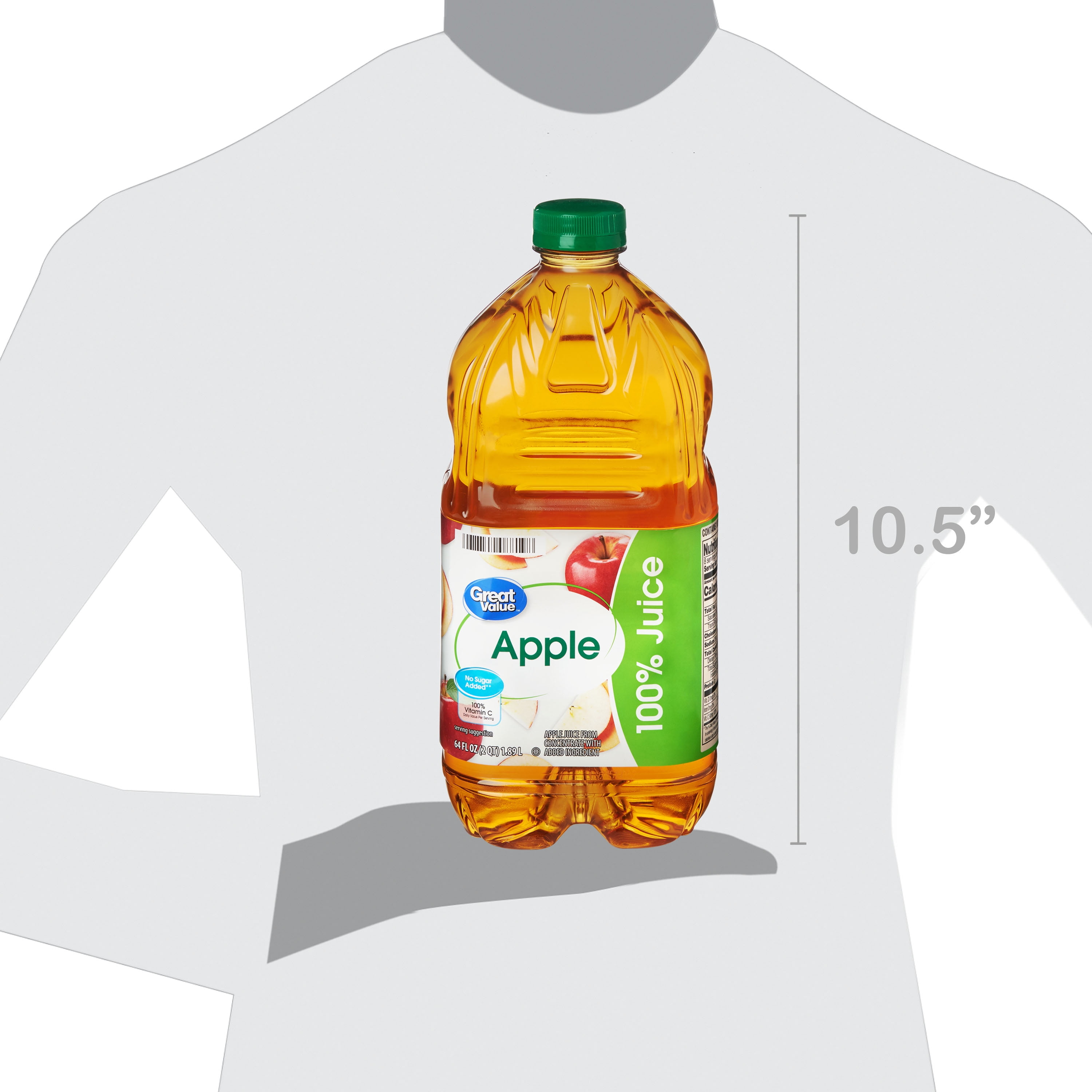 Buy Great Value No Added Sweeteners 100 Apple Juice, 64 Fl. Oz. Online