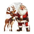 thumbnail image 4 of Sudadera con capucha para hombre, estilo moderno, con estampado de Papá Noel, manga larga, con bolsillo, estilo deportivo, de poliéster, 4 of 5
