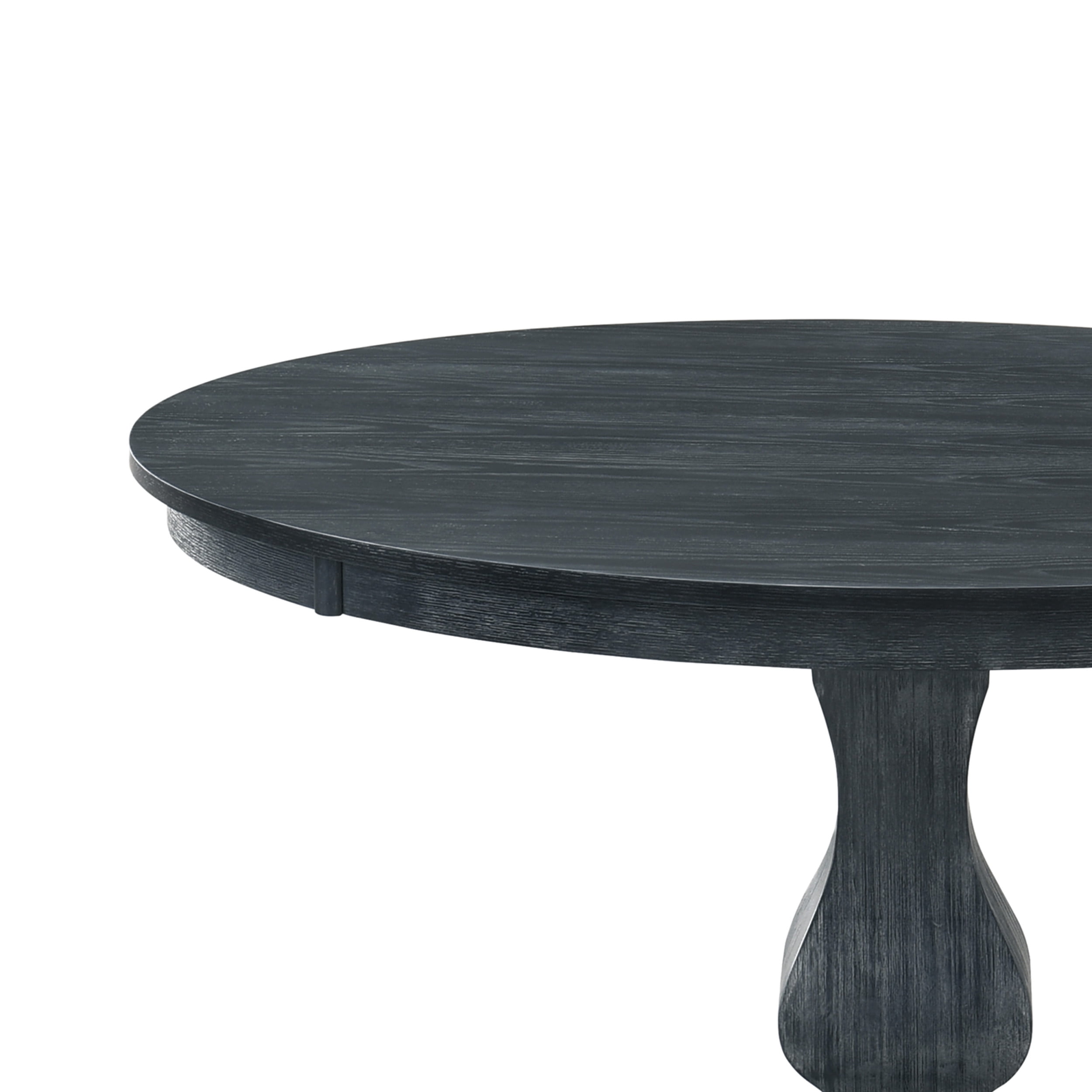 Noble House Merlene Wood Circular Dining Table, Gray