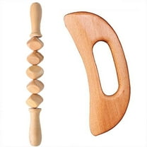 Casewin 2 Pcs Gua Sha Wood Therapy Massage Tools,Scraping Massage Lymphatic Drainage,Anti Cellulite, Used on Whole Body Manual Muscle Pain Relief, Wood Therapy