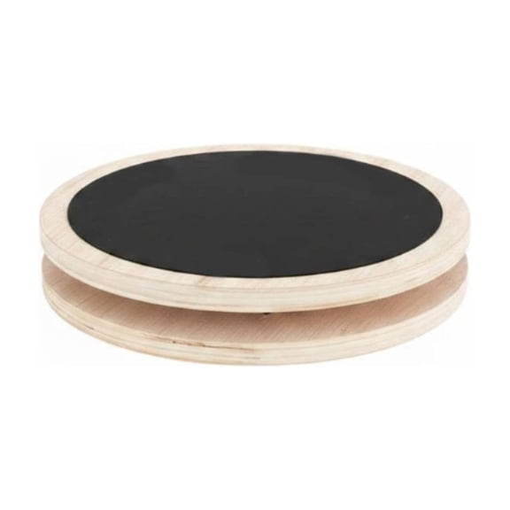 Abbraccia Waist Rotating Disc Balance Board Core Trainer Solid Wood Construction 12.6 Inch Diameter Home Workout Adults