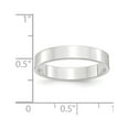 thumbnail image 3 of Auriga Fine Jewelry 14K White Gold 4mm Lightweight Flat Women's Wedding Band Size- 10.5, 3 of 6
