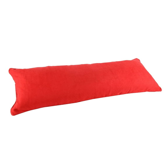 20"X60" Double Side Zipper Microsuede Body Pillow Cover Pillowcase Red Vivid Colors (5 Feet Long)