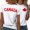 White, variant on Womens Tee Tops Canada Day Letter Print Soft Cozy Loose Fit Crewneck Short Sleeve Summer Casual Streetwear Chic Tee Tops