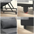 thumbnail image 2 of Ainfox 4-in-1 Convertible Sleeper Chair Bed Pull Out Sofa Bed Chaise Lounge for Home Office, Grey, 2 of 9
