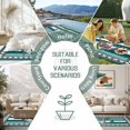 thumbnail image 6 of Teal Blue Anchor Outdoor Rug for Patio/Deck/Porch, Non-Slip Large Area Rug 3 x 5 Ft, Nautical Summer Beach Coastal Ocean Indoor Outdoor Rugs Washable Area Rugs, Reversible Camping Rug Carpet Runner, 6 of 8
