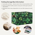 thumbnail image 6 of St. Patrick's Day Shamrock Storage Basket with Handles Collapsible Storage Bins Canvas Fabric Storage Organizer for Shelves Closet Bedroom Living Room 1Pack Decor Gifts, 6 of 7