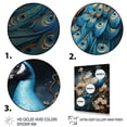 thumbnail image 3 of Designart "Encaustic Portrait of a Peacock I" Animals Floater Framed Canvas Print, 3 of 7