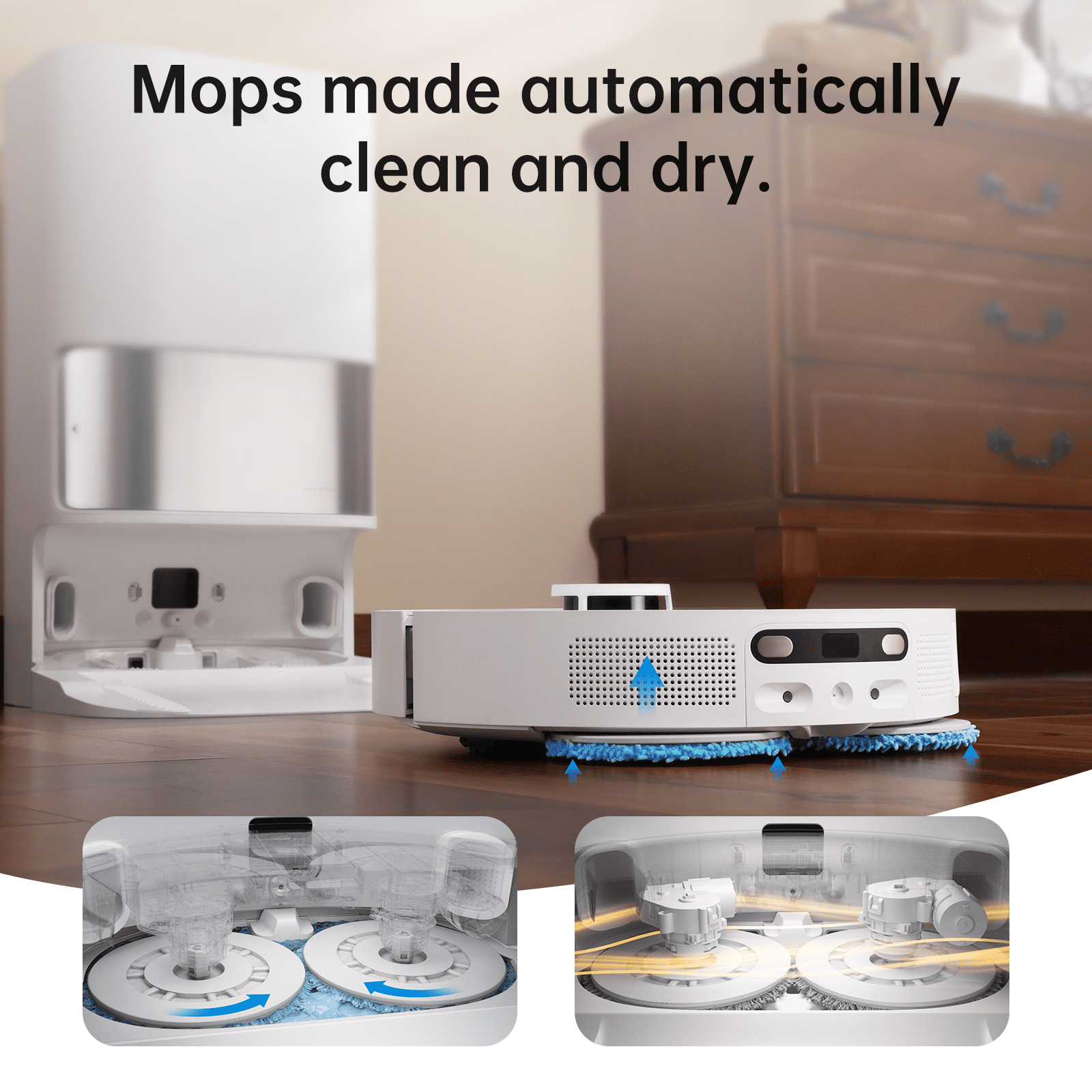 Dreame L10s Ultra Robot Vacuum and Mop Combo, Auto Mop Cleaning and Drying, Self-Refilling and Self-Emptying Base for 60 Days of Cleaning, 5300Pa Suction and AI Navigation, Compatible with Alexa