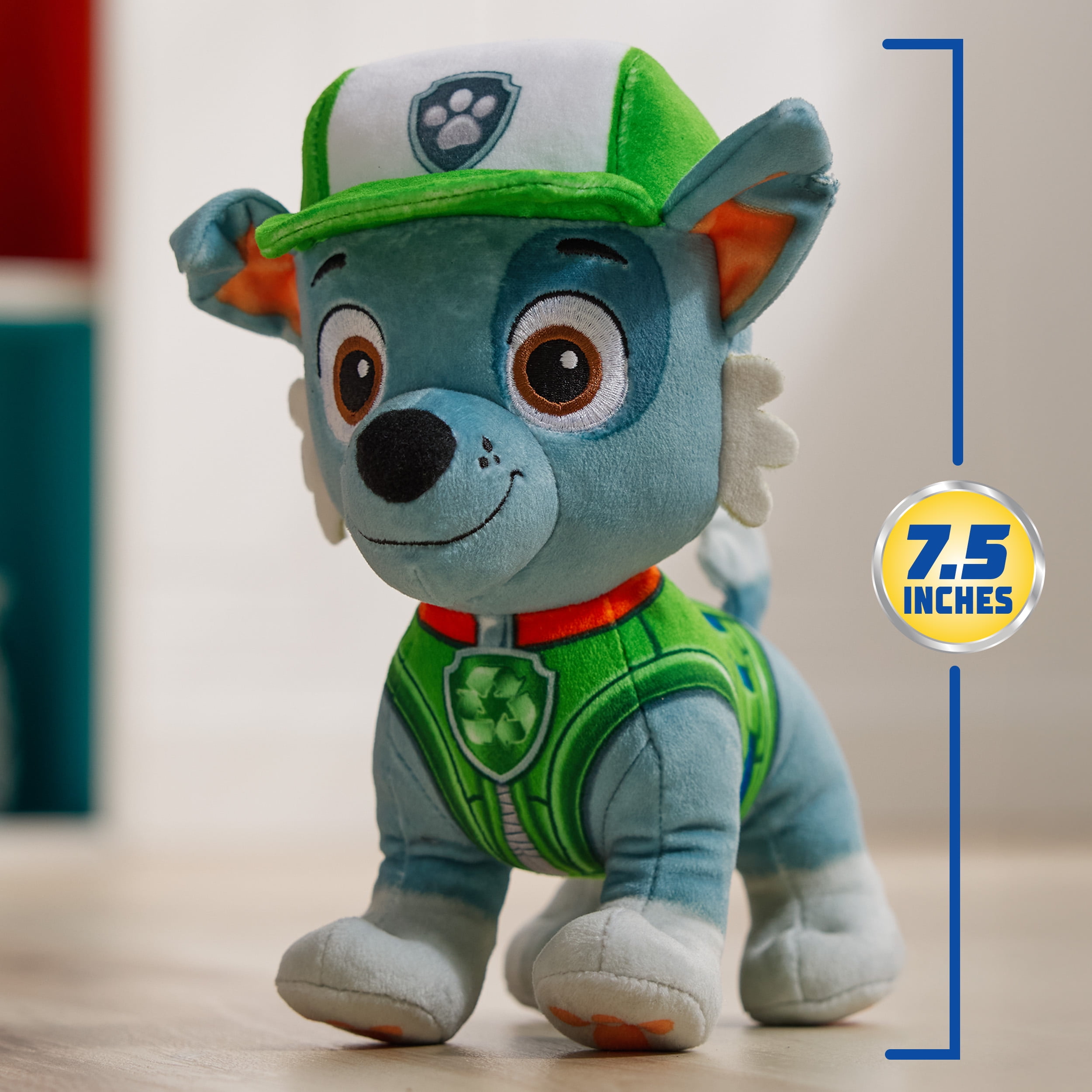PAW Patrol Premium Plush Rocky 7.5-Inches Tall with Super Soft Fur for Kids Ages 3+