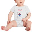 thumbnail image 2 of Korea Map Flag Baby Rompers Newborn Clothes Outfits (White, 12-18 Months), 2 of 5
