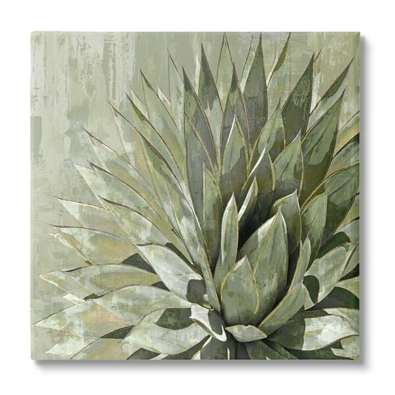 Stupell Industries Green Botanical Abstract Leaves Botanical & Floral Painting Gallery Wrapped Canvas Print Wall Art