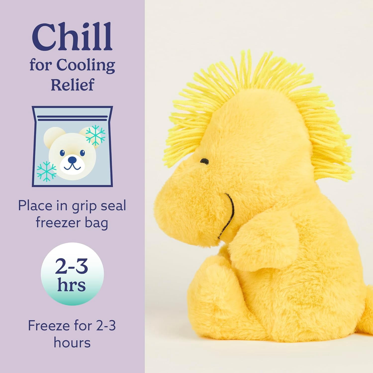 Warmies Microwavable Weighted Stuffed Animal, Lavender-Scented Woodstock Plushie, 1.5 lbs