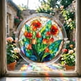 thumbnail image 4 of Darzheoy Stained Glass Window Hanging,Colorful Acrylic flowes Jigsaw Puzzles,Flowers of The Valley Suncatchers for Windows,Home Decor Gift for Puzzle Lovers or for Mother’s Day, 4 of 5