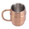 thumbnail image 2 of Jarra de cerveza de acero inoxidable con doble capa de aislamiento, multiusos, ergonómica y segura, para té con leche, color cobre., 2 of 14