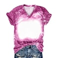thumbnail image 5 of Wycnly Womens Tops Summer Tops Cute Tops for Women Summer V Neck Short Sleeve Basic Fit Tee Shirts Going out Fashion Tie Dye Print Ladies Blouses, 5 of 5
