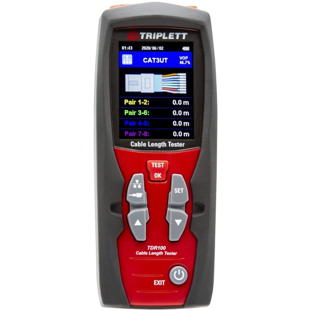 Triplett TDR100 Cable Length Tester and Time Domain Reflectometer