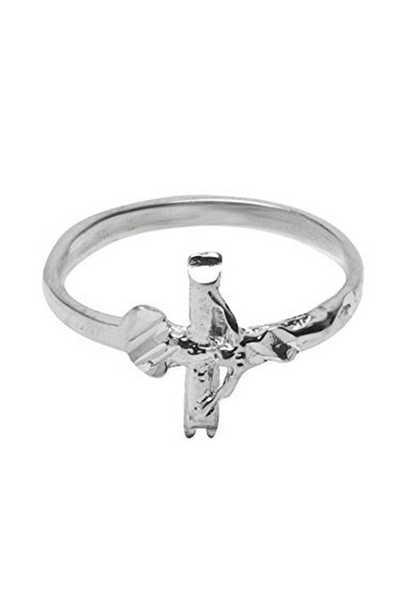 Sterling Silver Crucifix Ring