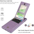 thumbnail image 2 of for iPhone Xs/X Wallet Case with RFID Blocking Card Holder for Girls Women,PU Leather Magnetic Buttons Portrait Stand Flip Wrist Strap Case for iPhone Xs 5.8 Inch,Mandala Purple, 2 of 15
