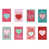 Mishuowoti boxed holiday greeting cards Valentine's Gift Heart-shaped Day Card Card Gift Valentine's Day Card Cards Happy Day Cute Small Valentines Home DIY Multicolor One Size