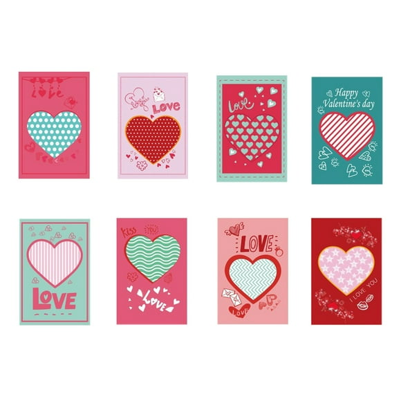 Riforla Valentines Day Cards Gift Card Cute Small Gift Card Heart-shaped Happy Valentine's Day Valentine's Day Card Greeting Card Home Decor Multicolor