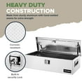 thumbnail image 4 of ARKSEN 39" Aluminum Diamond Plate Tool Box Chest Box Pick Up Truck Bed RV Trailer Toolbox Storage With Side Handle And Lock Keys, Silver, 4 of 7
