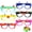 Yellow, Red, Cyan, Rose Red, Blue, Black, variant on 12 Pcs DIY Building Bricks Glasses Building Blocks Games for Kids Creative Building Block Birthday Party Supplies