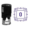 thumbnail image 1 of Printtoo Self Inking Rubber Stamp R-40 Alphabet O Monogram Initial Square Swirl Border Office Stationary, 1 of 3