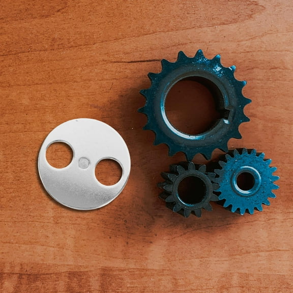 HIAKDOFT 1Set Repair Wind Up Music Box Mechanism Set Tiny Moving Parts Metal Silver 5.20X5.20X0.10CM