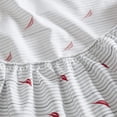 thumbnail image 4 of Juego de sábanas Nautica Audley Stripe Red, 100% algodón percal, 4 of 9