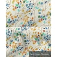 thumbnail image 6 of Colorful Botanical Linen Curtain Valance for Bedroom/Bathroom/Kitchen/Office/Living/Dining Room Window,Watercolor Spring Summer Plants Rod Pocket Topper Decorative Cafe Drapes Panel 60"x18", 6 of 6