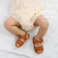thumbnail image 6 of Newborn Baby Girls Infant Summer Sandals PU Leather Cute Bow Anti-Slip Crib Toddler Shoes, 6 of 6