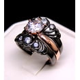 thumbnail image 3 of Cordelia Wedding Ring Set for Women Solitaire 3pc Black Rose Cz Engagement Ginger Lyne Collection, 3 of 6